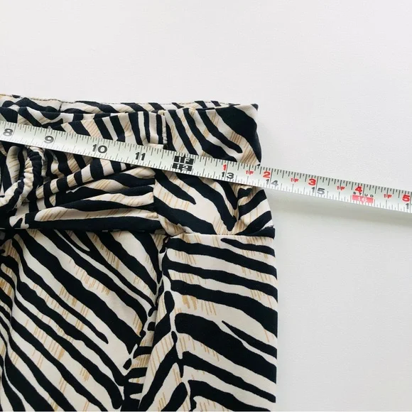 Robert Luis maxi skirt animal print tan, white and black, plastic ring belt sz.S - Picture 4 of 7